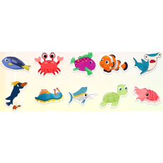 Ocean Animal Stickers 10's - Sold Assorted 
